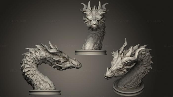 Статуэтки грифоны и драконы (Зверь 12, STKG_0154) 3D модель для ЧПУ станка